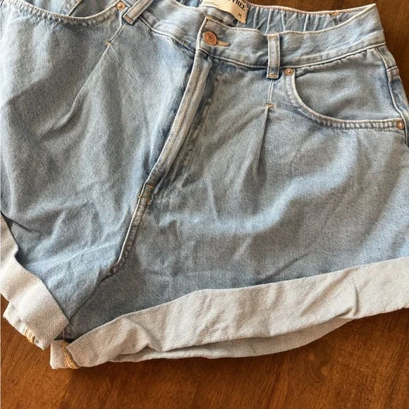 Free People Denim Blue Women's Shorts - Picture 4 of 9